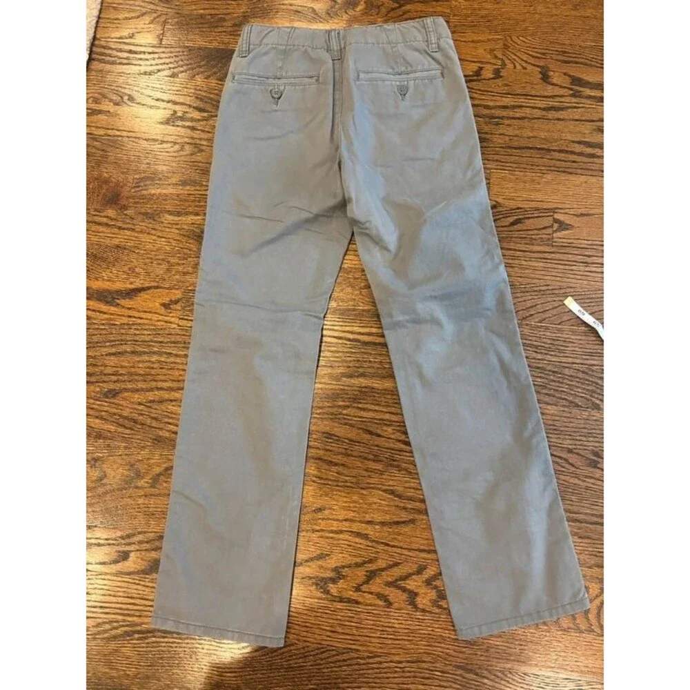 GapKids Boys Gray Lived-In Chino Pants Size 12 Regular Flat Front School Uniform